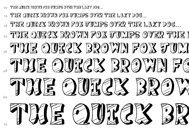 Cake Nom font waterfall